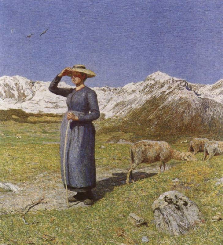 Giovanni Segantini Midday in the Alps